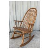 Vintage Oak Windsor Rocking Chair High Spindle