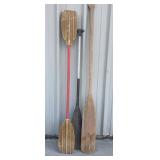 Lot of 3 Canoe & Kayak Paddles Wood & Aluminum