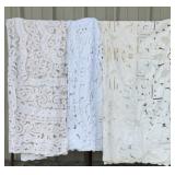 Vintage Cutwork Lace Tablecloths, The white one