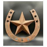 Vintage Rustic Metal Horseshoe Wall Decor with
