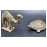 Vintage Cast Metal Camel Figurine 3 in tall &