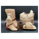Vintage Donisa Cowboy Western Bathroom Accessory