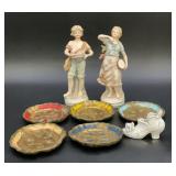 Vintage Decorative Porcelain Figurines, Shoe Vase