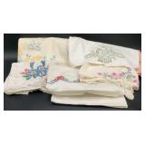 Vintage Embroidered Pillowcases, some have stains