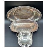 Vintage Crosby Silverplated Oval Serving Platter