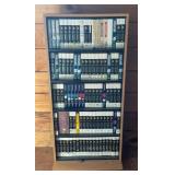 Vintage Oak-Finish VHS Media Storage Cabinet with