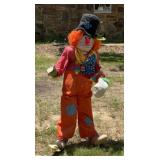 Large vintage clown on stand, 58 inches tall