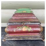Antique Hand-Painted Folk Art Metal document box