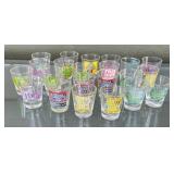 Set of 22 Humorous Novelty Shot Glasses