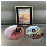 Native American Art Collector Plate Lot with M.
