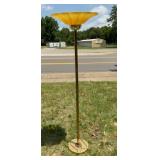 Vintage Mid-Century Brass Tone Torchiere Floor