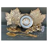 Autumn Harvest Decor Group Featuring Leaf Candle