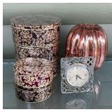 Decorative Storage Tin & Home Accent Group with