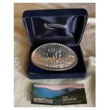 Montana Silversmiths NRA Western Engraved Belt