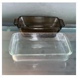 Lot of 2 Rectangular Glass Baking Dishes ï¿½ Clear