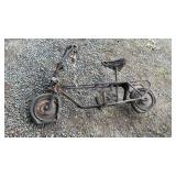 Vintage Moped Minibike Rolling Frame Chassis