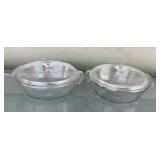 Pair of Anchor Hocking 2-Quart Covered Glass