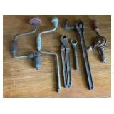 Vintage Hand Tools Lot ï¿½ Eggbeater Drills, Pipe