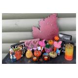 Large Fall & Seasonal Decor Lot with Pumpkin