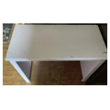 White Painted Wooden open shelf desk. Has some