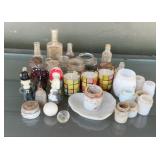 Vintage Glass Bottles, Milk Glass Jars &