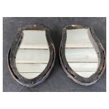 Vintage Horseshoe Wall Mirrors ï¿½ Pair of Rustic
