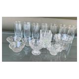 Assorted Clear Glassware Collection Including