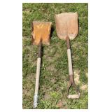 Square Point Shovel & Drain Spade Garden Tool