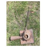 Antique Cast Iron Furnace Burner Assembly w/