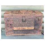 Vintage metal trunk, 23 inches tall x 34 inches