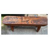 Rustic Handcrafted Cedar Log Carving Advertising