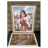 Signed Alfredo Rodriguez ï¿½Girl With Lambï¿½ Framed