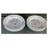 Set of 8 Newcor Homecoming Stoneware Salad Plates