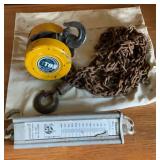 1-Ton Chain Hoist w/ Chain & Hanson Model 8930