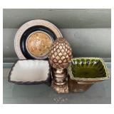 Ceramic Bowls, Roscher Stoneware Dish, Pinecone