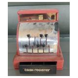 Vintage Toy Metal Cash Register with Cash Drawer,
