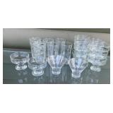 Assorted Glassware Collection Including Dessert