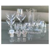 Assorted Glassware Collection Including Martini