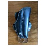 Vintage Black Leather Belt Holster/Pouch Marked