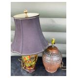 Hand-Painted Fruit Motif Table Lamp with
