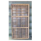 Vintage Wooden Printers Type Case Drawer