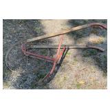 Vintage Single-Wheel Garden Plow Cultivator with