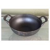 Cast iron pan, 9.75 inches wide x 3.5 inches tall