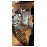 Antique Eastlake Victorian Marble Top Dresser