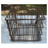 Vintage Metal Wire Milk Crate / Dairy Bottle