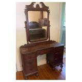 Vintage Colonial Revival Mahogany Vanity Dressing