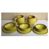 Brock Ware Desert Mist Lime Green Brown Rim