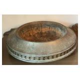 Vintage  brass and copper brazier heater made in