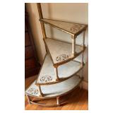Vintage Florentine Style Corner Etagere Shelf