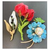 Signed Hobe ï¿½1965 & Marvella Brooch Lot, Vintage